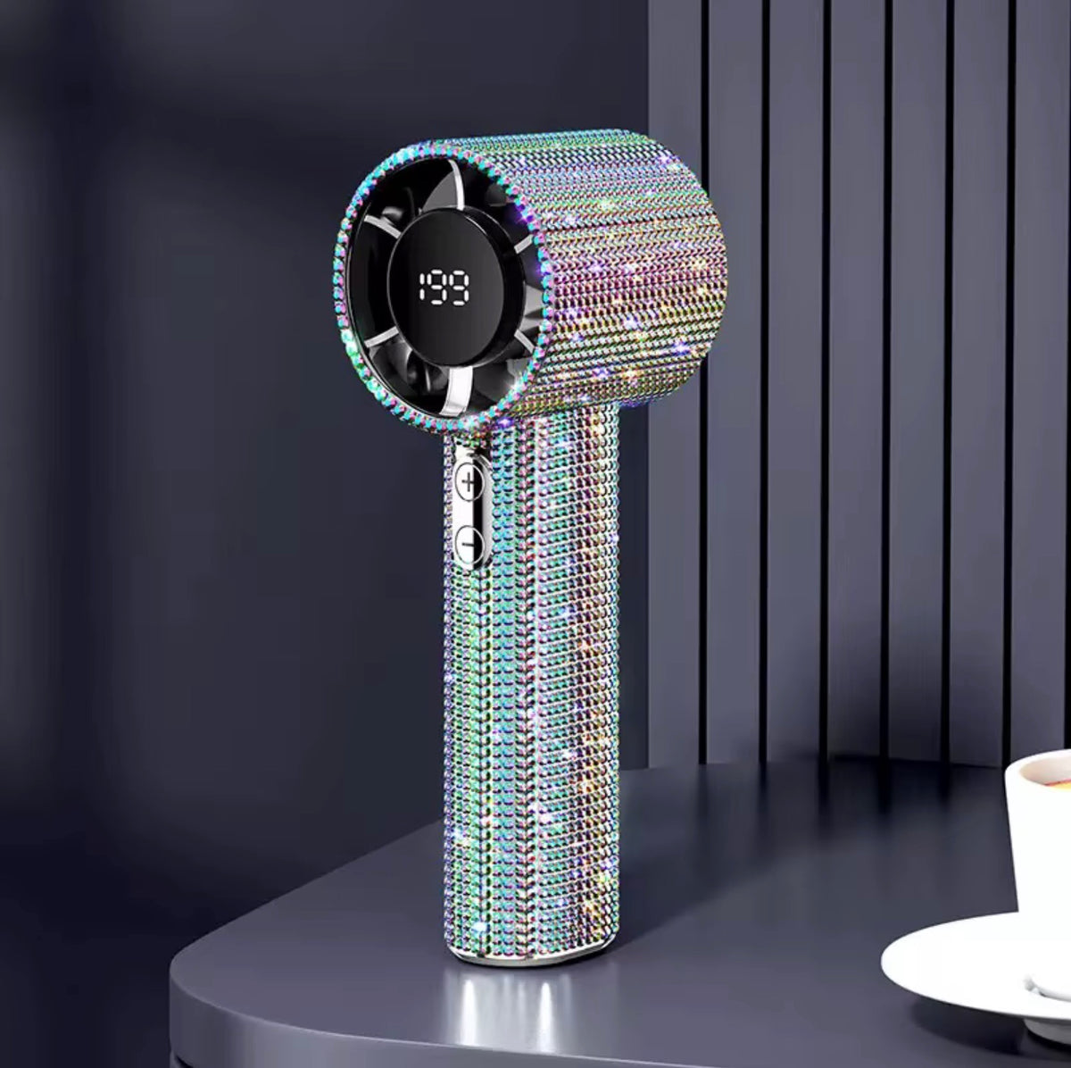 Premium Rhinestone High-Speed Fan
