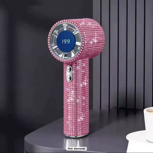 Premium Rhinestone High-Speed Fan