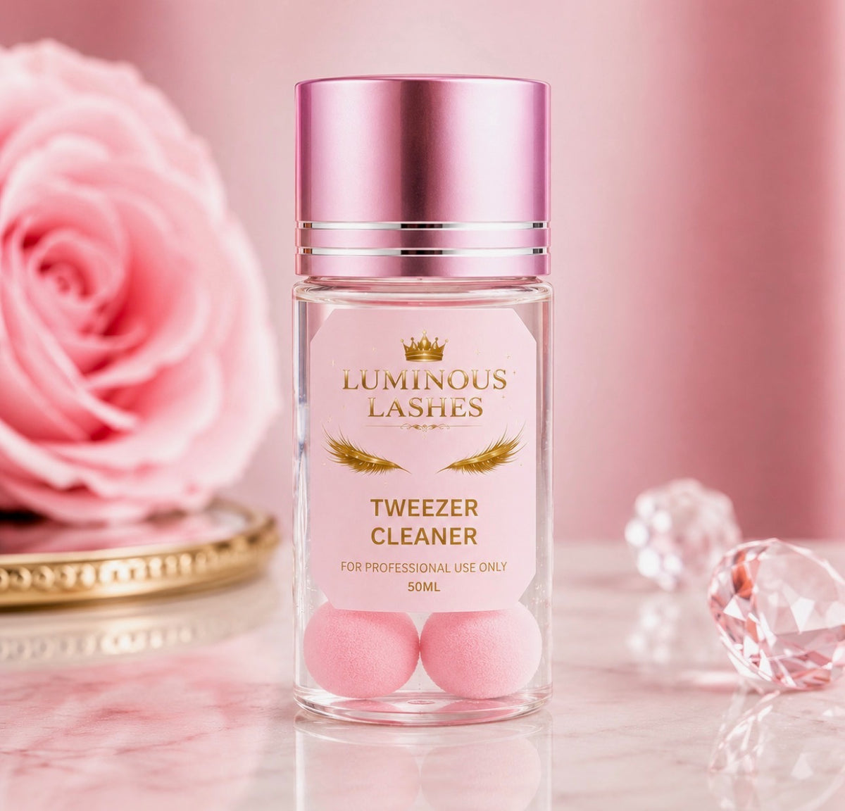 Fast-Acting Pink Tweezer Cleaner